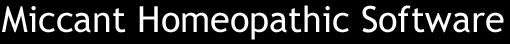 Miccant Homeopathic Software